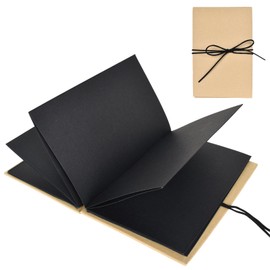 Vesaneae Scrapbooking Photo Album, DIY Folding Memory Book, Black Inner Page, Used for Birthday Graduation Wedding Anniversary Making Photo Album