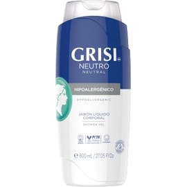GRISI Shower Gel Neutro, 800 ml Jabón Líquido Corporal Hipoalergénico Ideal para piel sensible.