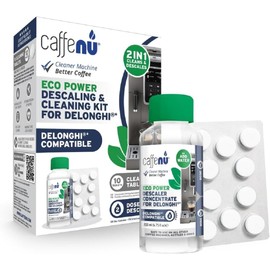 Delonghi Compatible Descaling Solution & 10 Cleaning Tablets. 200ml Descaler. Removes Limescale and Provides Hotter Coffee