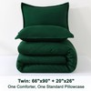 Litanika Dark Emerald Green Twin/Twin XL Comforter Set, 2 Pieces