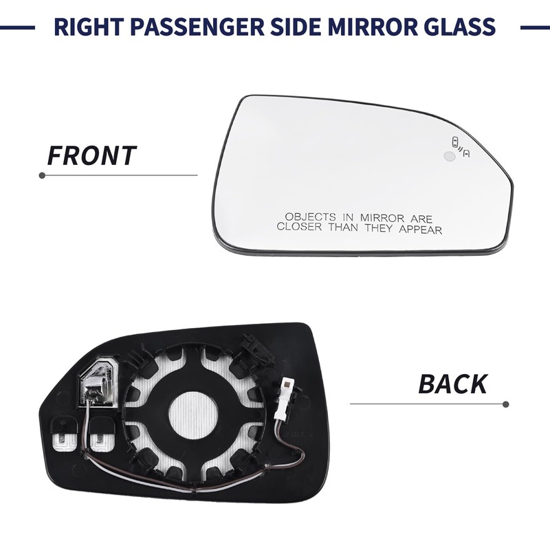 Magimaker Right Passenger Side Mirror Glass w/Heated & Blind Spot