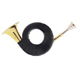 Classic Cantabile Pocket Hunting Horn - Small Hunting Horn in Bb Tuning, Post Horn, Pocket Horn or Bugle - Prince Pless Horn with Bag, Mouthpiece and Cleaning Cloth