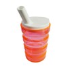 FabaCare Drinking Cup with Two Lids, Grooved Cup, Sippy Cup,