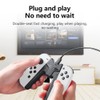 PGRTYOF Switch用Joy-Con充電グリップ、Joy-Con充電グリップ Switchジョイコン充電グリップ プレイしながら充電可能 超軽量 持ち運びに便利 充電指示LED付、USB-Cケーブル付き (黒)