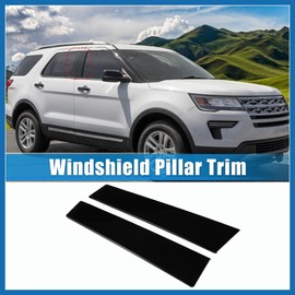 A ABSOPRO 1 Pair Windshield B Pillar Trim Panel NO.BB5Z-7820555-BB/BB5Z-7820554-AB Door Outside Cover for Ford Explorer 2011-2017 Left and Right Item Replacement