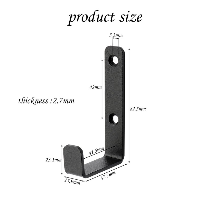 Vxcvzv 4PCS Heavy Duty Hooks, Black Ladder Hook for Garages