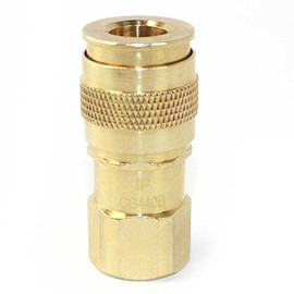 Interstate Pneumatics CG440B 1/4 Inch Universal Brass Coupler x 1/4 Inch Female NPT(1)
