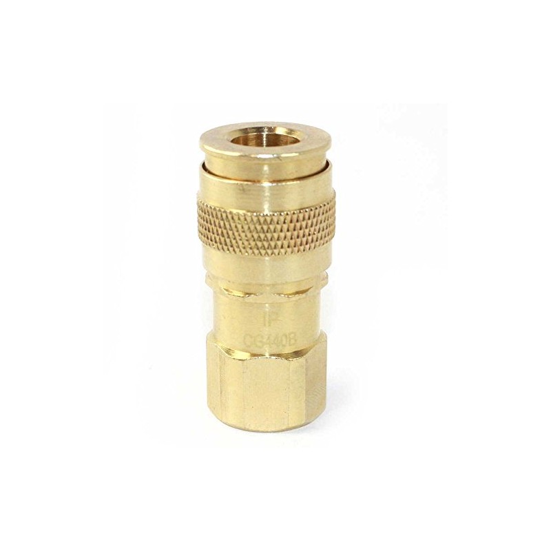 Interstate Pneumatics CG440B 1/4 Inch Universal Brass Coupler x 1/4