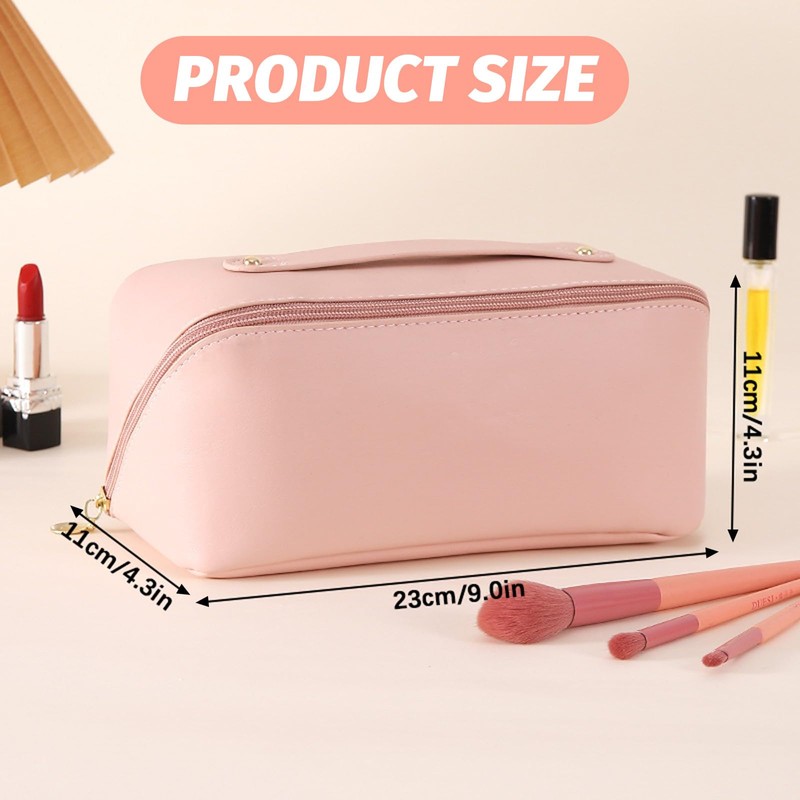 Cosmetic Bag, Extra Large Waterproof Makeup Organizer, High-Quality PU Travel