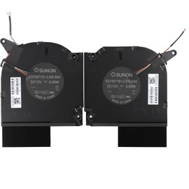 Replacement CPU+GPU Cooling Fan for HP OMEN 9 Slim 16-U 16-WF 16-WD 16-XF TPN-C167 TPN-C168 Series Laptop (DC12V 6W) EG75071S1-C300-S9A EG75071S1-C310-S9A N44737-001