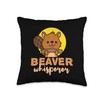 Beaver Whisperer Throw Pillow