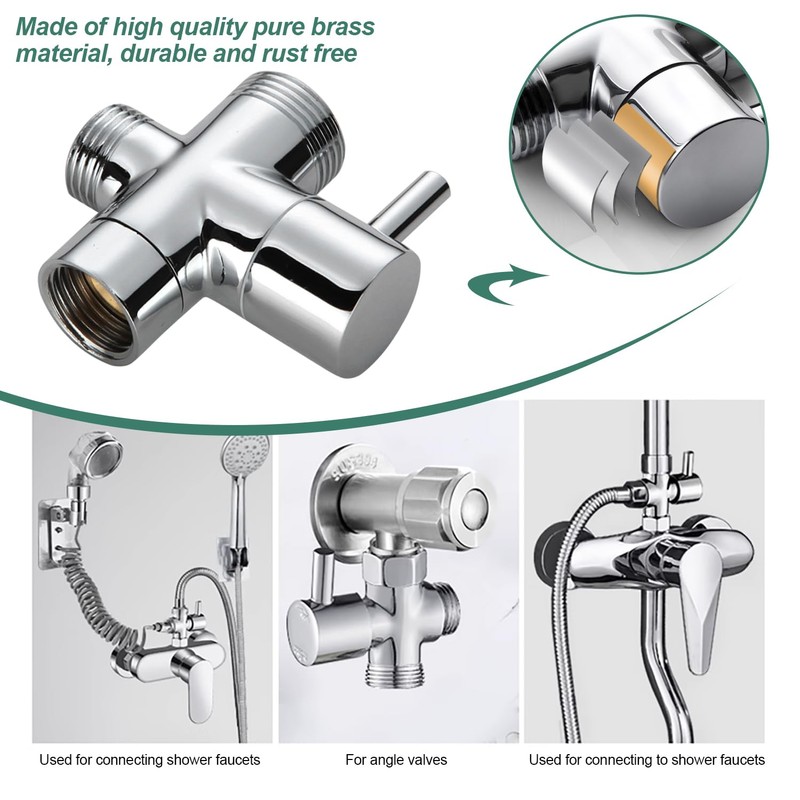 3-way diverter valve 1/2 inch, diverter valve shower G 1/2
