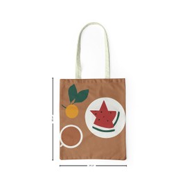 Le Jardin du Lin Printed Shopping Bag, Foldable, Fabric Bag with Two Long Handles, Size: 34 x 40 cm