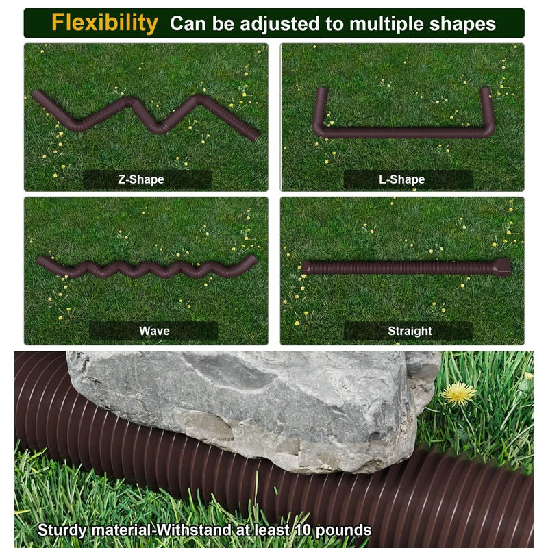 Ogutter Rain Gutter Downspout Extensions, Downspout Extender for Rainwater Drainage