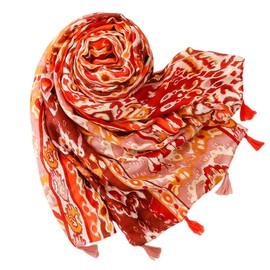 FAIRYGATE Women's Scarves & Wraps Scarfs for Women Lightweight Ladies Scarf Women Pashmina Shawls Wraps Brides Bridesmaids Wedding Evening Dresses Orange Scarves 57016