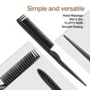 3-Row Rat Tail Styling Comb Set (4PCS) – Flexible Comb