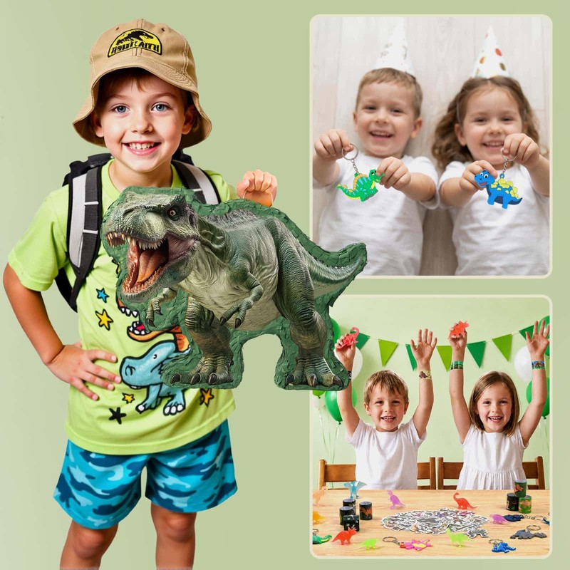 WERNNSAI Dinosaur Piñata 86 PCS Dinosaur Theme Party Supplies for