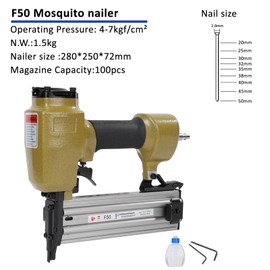 YUHUADDJ Framing Nailer,Pneumatic,18-Gauge Steel Brad,Tool Only (F50B-0.78""-1.96""), ZDJ-V-1