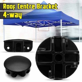 GAOHOU 1 Piece 4 Way Roof Centre Bracket Pop Up Gazebo Replacement Tent Replacement Parts Canopy Connector Plastic Black for Gazebo Tent