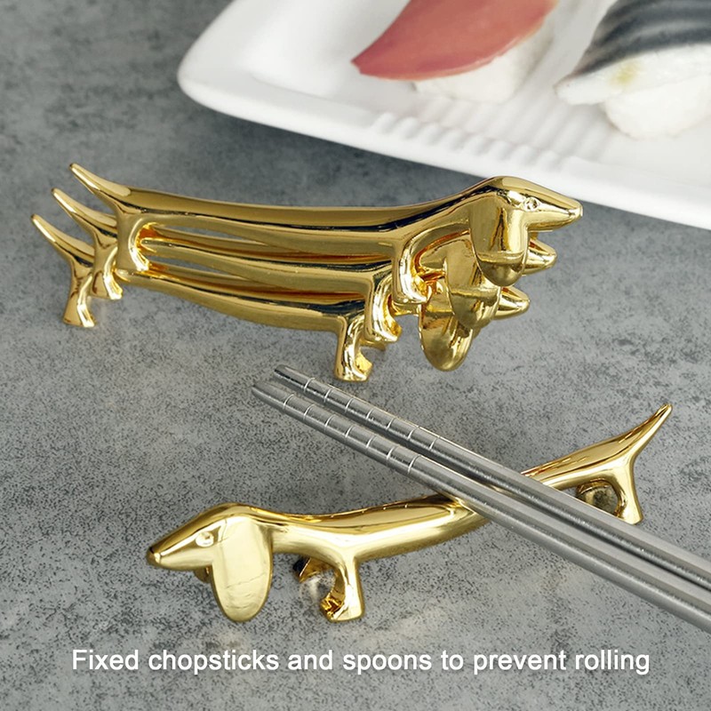 4 Pieces Chopsticks Holder Cute Animal Chopsticks Rest for Dining