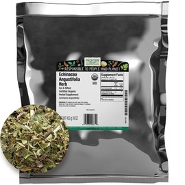 Frontier Co-op Organic Echinacea Angustifolia Herb, 1lb Bulk Bag - Cut and Sifted, Dried - Ideal for Echinacea Root Tea and Herbal Uses, Kosher