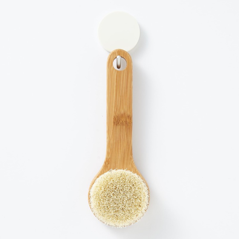 MUJI OEA21A8A Bamboo Shower Brush, S, Total Length: Approx. 7.9