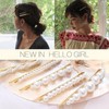 15 Piece Set / Hairpin Ribbon Hair Clip, Pearl, Cute,