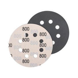 JatilEr Pack of 5 Sandpaper 125 mm Velcro Grit 800 Round 8 Holes Fine Wet Dry Sanding Discs Silicon Carbide Random Orbital Sander Sanding Paper for Polished Car Metal Wood