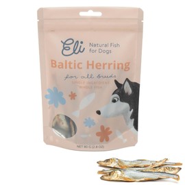 Eli Baltic Herring 2.8 oz - Naturals Premium Dog Treats, Whole Fish, Rich in Protein & Omega 3, Grain Free, Single Ingredient, Hypoallergenic, Gluten Free, Air Dried, Training Treat