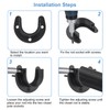 sourcing map Stainless Steel Closet Rod Bracket, 1-1/2 Inch Dia