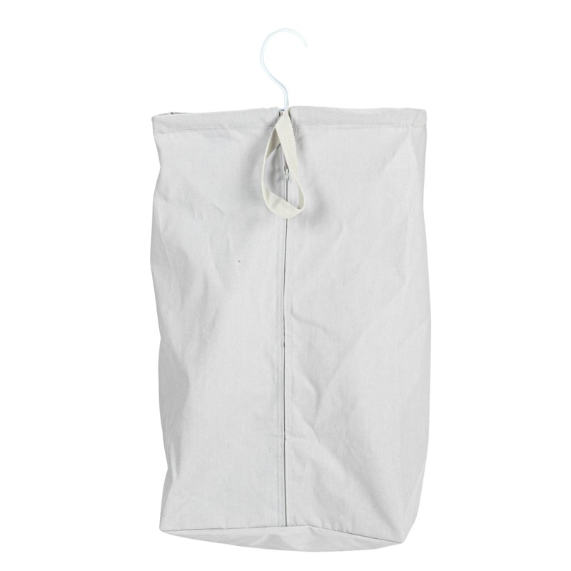 Household Essentials Door Hanging Laundry Bag, Washable Canvas Bag with