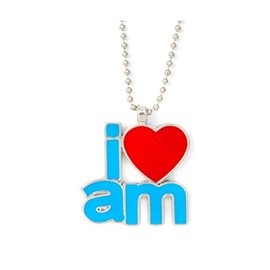 Austin Mahone I Heart AM Pendant Necklace (Red & Blue)