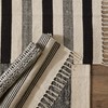 DII Woven Rugs Collection Hand-Loomed, 2x3', Black Dobby Stripe