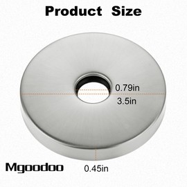 Mgoodoo 2 Pcs Extra Large Shower Arms Flange 3.5 Inches Replacement Round Escutcheon Cover Plates for Most Brands Shower Head Arms(Chrome)
