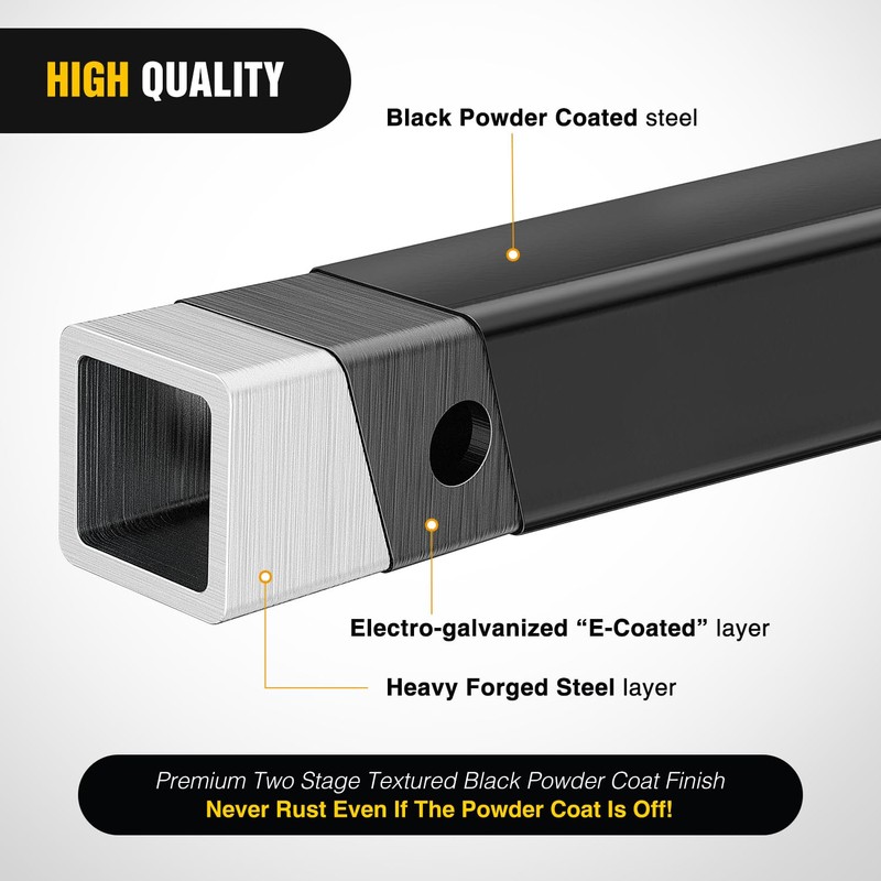 Nilight Trailer Hitch Receiver Extender Adapter Reducer 2 to 1-1/4