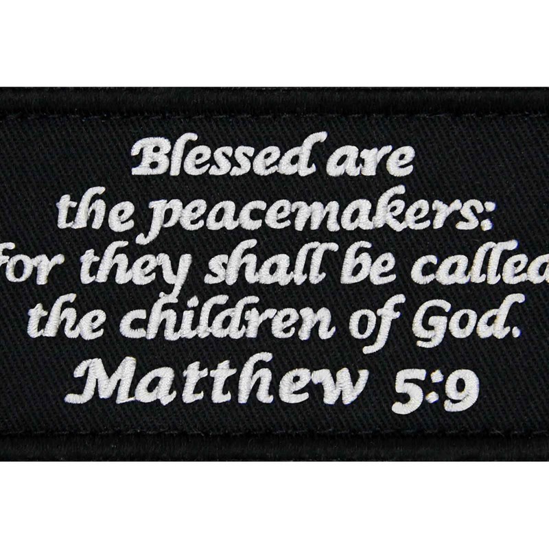 EmbTao Matthew 5:9 Blessed are The Peacemakers Parche bordado Insignia