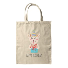 BWW Print - Happy Birthday Goat - Gift Bag | Canvas Tote - Tote Bag, Single Sided