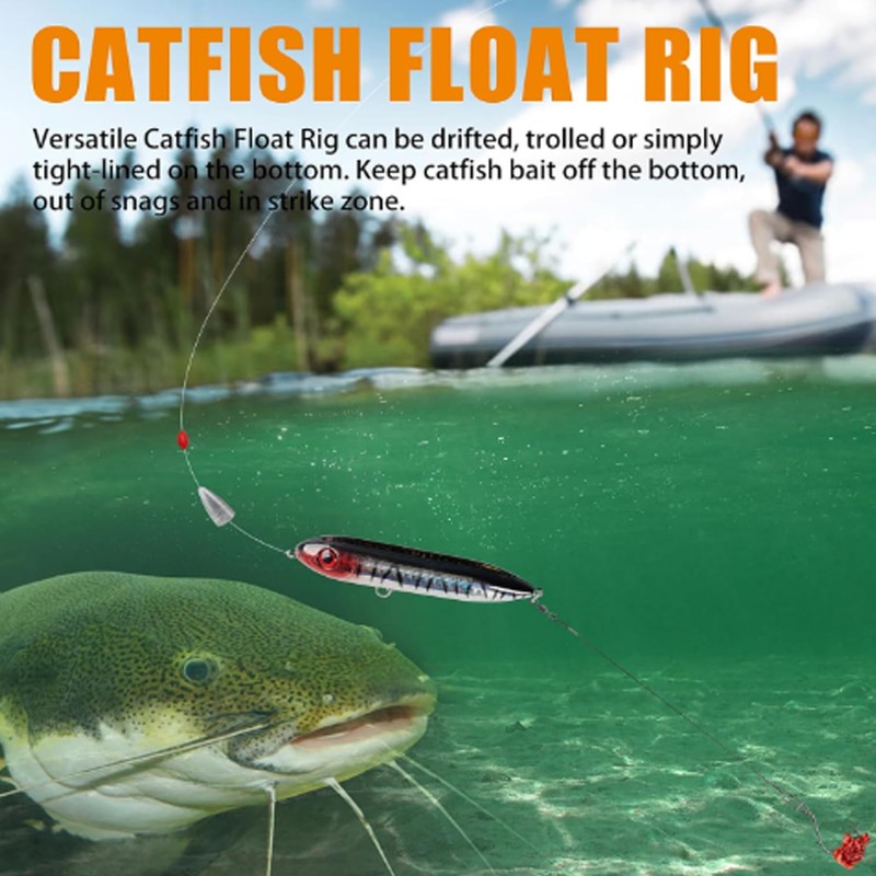 JSHANMEI Catfish Float Rig Rattling Line Float Rig Lure Demon