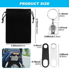 Motorcycle Bells for Bikers Guardians Angel Gremlin Bells, Good Luck Bells & Keyring Drive Safe Pendant(Angel Wings)