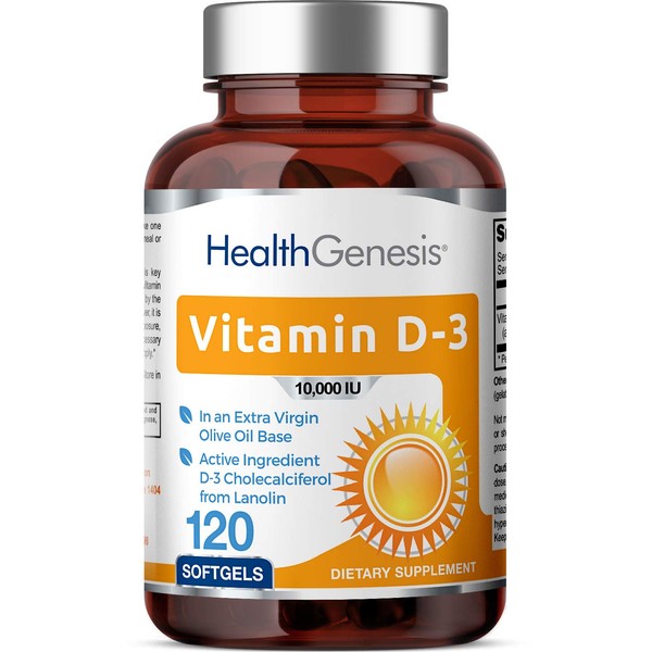 Vitamin D-3 10000 IU 120 Softgels - High-Potency in Extra