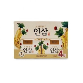Joo JU Dongsan Healthy Ginseng Soap 4-Pack, Luxurious Ginseng Scent with Ginseng Extract