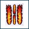 TUCKBOLD Fire Flame Pattern Stick-on Decorative Ornament Sticker Decal for