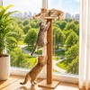 42'' Cat Tree Window Sill Perch with Tall Vertical Scratching