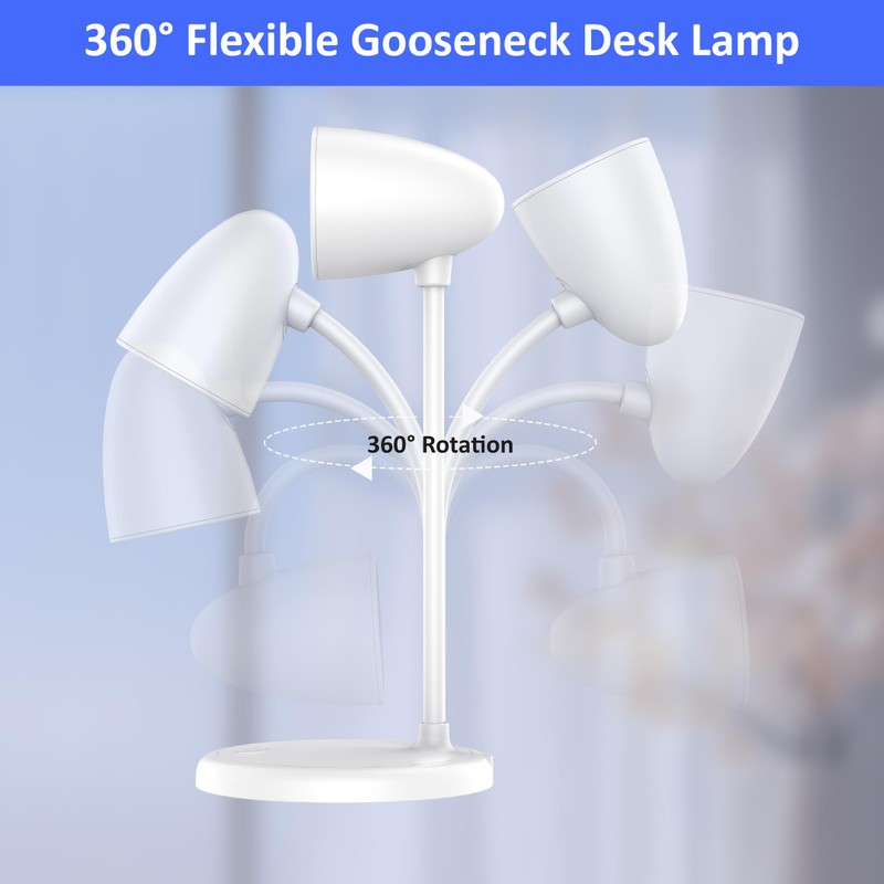 RORENSE LED Desk Lamp for Home Office with USB-C Charging