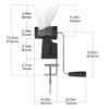 Kitchen Crop Hand Crank Grain Mill Wheat Flour Grinder, Stainless