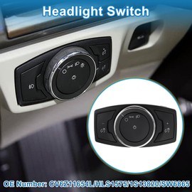 X AUTOHAUX No.CV6Z11654L/HLS1575/1S13820/SW6865 Headlight Switch for Ford Escape 2013-2016 Headlamp Dimmer Switch Black