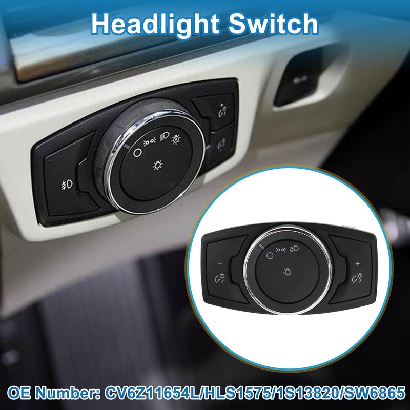X AUTOHAUX No.CV6Z11654L/HLS1575/1S13820/SW6865 Headlight Switch for Ford Escape 2013-2016 Headlamp
