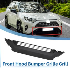 X AUTOHAUX No.531130R090 Front Lower Hood Bumper Grille Grill for Toyota RAV4 2019-2022 Front Lower Bumper Kidney Grille Grill Black