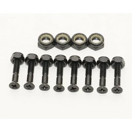 INSTSK8 Skateboard Skateboard Plus Axle Nut Set, 1 Inch Screw Set (Black)