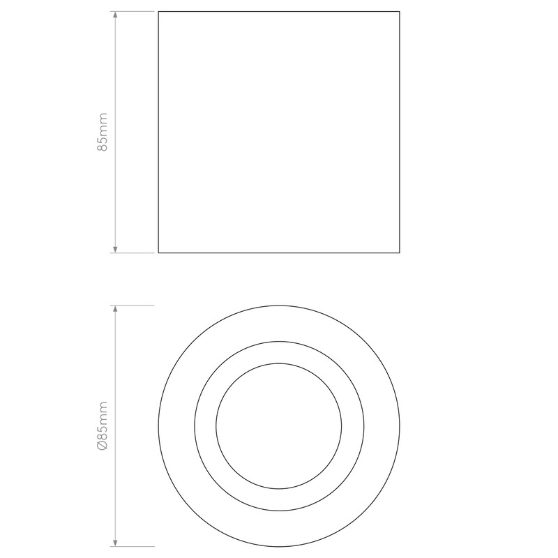 Astro Kos II Surface Mount Downlight, Matt White